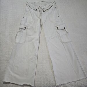 Alexander McQueen Denim Cargo Pants Y2K Unique Fashion History Italian 44 Unisex